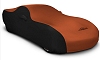 2008-2022 Dodge Challenger Stretch Car Cover Black/Inferno Orange